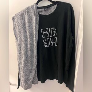 Hugo boss men’s pajama lounge set long sleeve top & pants